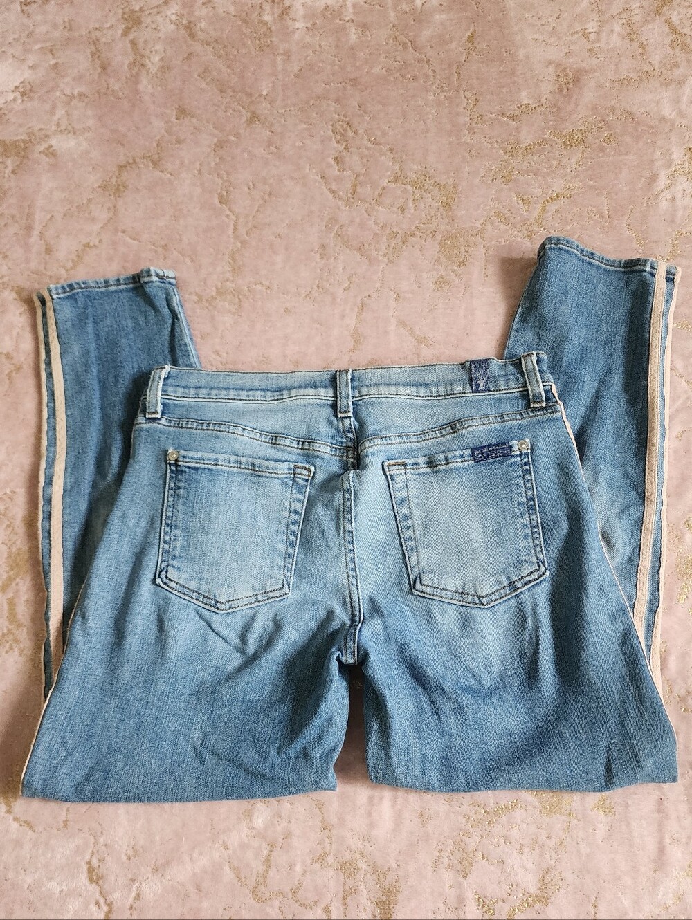 7 FOR ALL MAMKIND | Light Blue Denim Jeans - Picture 5 of 15